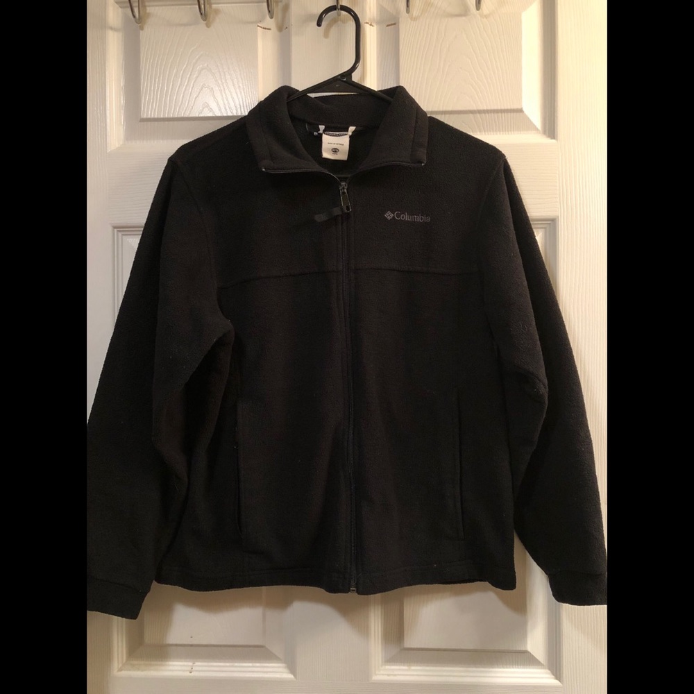 Black Columbia zip up fleece jacket